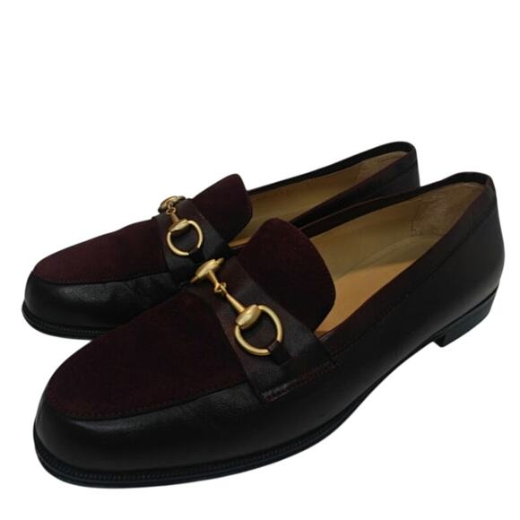 Gucci Shoes - Brown Burgundy Gucci Horsebit Loafers sz 36